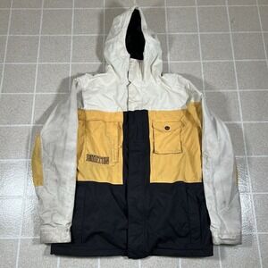Burton Dryride Snowboard Ski Jacket Size Mens Large Yellow Black